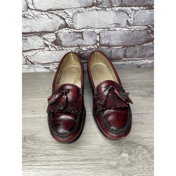 G.H. Bass & Co. Weejuns Burgundy Leather Kiltie Tassel Loafers Men Sz 9.5B US/43 - Picture 3 of 16